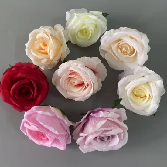 Flores de hortênsia de seda de alta qualidade 17cm DIY cabeças de flores de seda decorativas